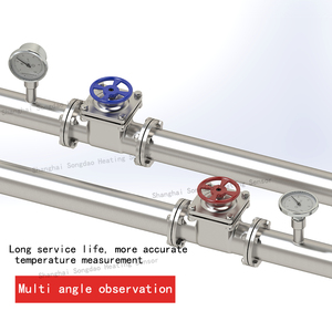 Termômetro Bimetálico Termômetro de Ponteiro Radial/Axial Medição de Temperatura Industrial para Tubulação e Caldeira WSS401/411 - Product Image 4