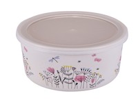 2025 taille différente grand moyen petit design personnalisé boîte à lunch en fibre de bambou imprimée avec couvercle en PP