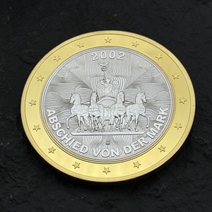 Pièce de monnaie bimétallique personnalisée Deutsche Mark 2001 Porte de Brandebourg Allemagne Or Argent Haute Relief Commémorative - Product Image 2