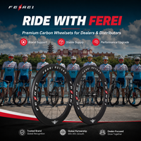 Set Roda Sepeda Jalan Raya Karbon Ferei T Series 700C T700 Aero Tubeless Ready Disc Brake dengan Hub AOTOAO yang Dipatenkan