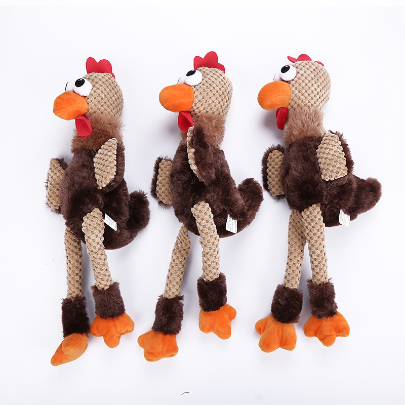 plush dog toy rooster squeaky
