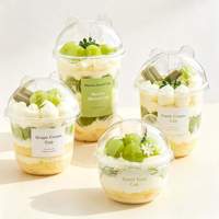 Gobelet à pudding en PET écologique, fabricant direct, robuste, pour salade de fruits, taille 75 mm