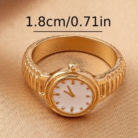 Montre-bague pour femme en pierre naturelle et alliage, bijoux de mode pour usage quotidien, 6 couleurs, vente en gros