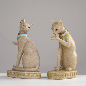 Ancient <strong>Egyptian</strong> Bastet Cat Resin Crafts Statue for <strong>Home</strong> Office or Bar <strong>Decoration</strong> - Product Image 1