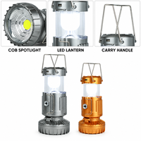 Lanterne solaire LED multifonctionnelle pour le camping, lampe d'urgence rechargeable portable pour les aventures en plein air
