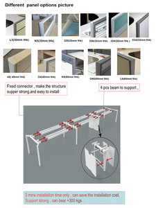 Muebles de Oficina Personalizados de Fábrica, Escritorio para 6 Personas, Diseño Moderno, Mesas de Oficina - Product Image 6