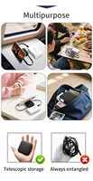 Accessoire pour téléphone, boîte 4 en 1, adaptateur de charge multi USB type C, kit de câbles, PD 60W, câble de charge rapide USB type C, adaptateur de voyage