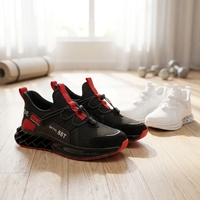 Chaussures de sport pour hommes, nouvelle tendance, respirantes, avec empeigne en mesh absorbant les chocs, vente en gros d'usine
