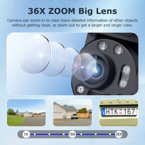 Caméra solaire intelligente sans fil PTZ extérieure 6MP 36X Zoom 4G SIM Caméra à double vue Suivi automatique Wifi Caméra réseau solaire - Product Image 3