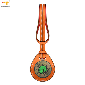 Elegante portachiavi <span class=keywords><strong>per</strong></span> custodia in pelle Airtag nuovo Design Cover protettiva Tracker con rilevamento delle cadute in pelle sintetica - Product Image 2