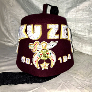Vente en gros de chapeaux Shriner de Fès Chapeau en feutre de laine Casquette de Fès personnalisée 100% Laine brodée à la main Shriners Fez 5-8 jours Adultes - Product Image 1