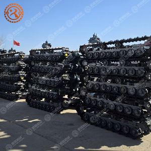 500kg-10000kg <span class=keywords><strong>45</strong></span> ° Châssis à chenilles en caoutchouc résistant aux déchirures, capacité de franchissement élevée, absorption des chocs à faible bruit, compatible avec les tondeuses à gazon et les chargeuses - Product Image 6