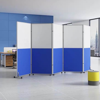 Cloison de séparation de bureau, cloison de séparation de pièce mobile, cloison de séparation en aluminium sur roulettes