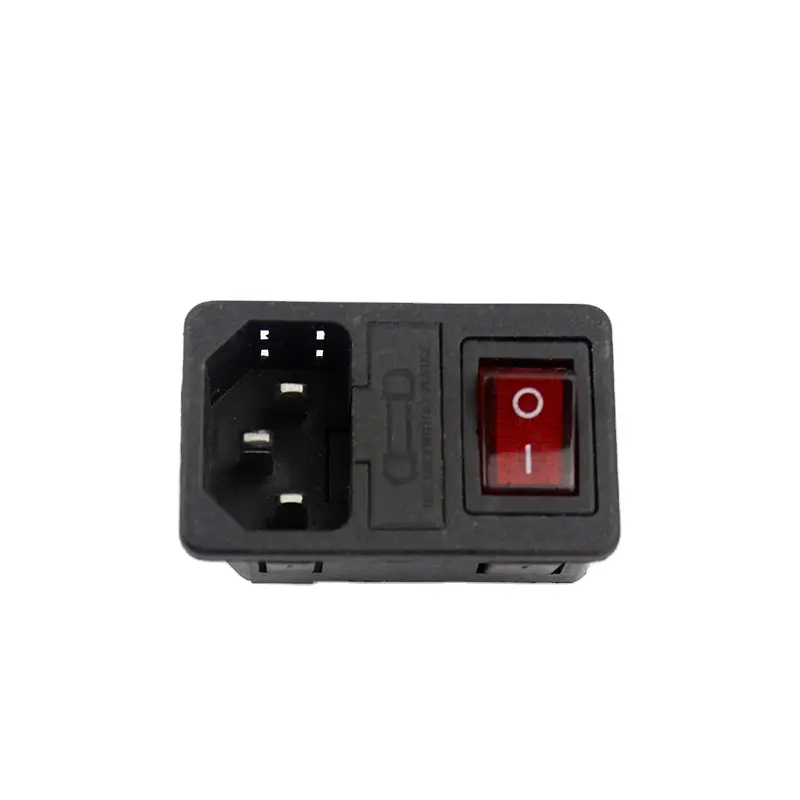 rocker switch with power socket HB7-113 AC power push button switch 10A 250V ac power socket with fuse