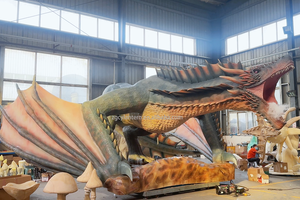 Tùy chỉnh cuộc sống Kích thước Fly rồng animatronic Halloween cơ khí rồng mô hình cho bán - Product Image 2