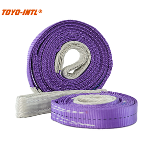 TOYO-INTL Chất lượng cao vật liệu an toàn đôi ply Polyester EB loại 1t <span class=keywords><strong>2t</strong></span> 3t 5t 10t <span class=keywords><strong>Webbing</strong></span> Sling vành đai cho nâng - Product Image 1
