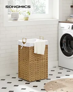 SONGMICS collapsible laundry basket storage baskets home collapsible waterproof laundry hamper with removable laund