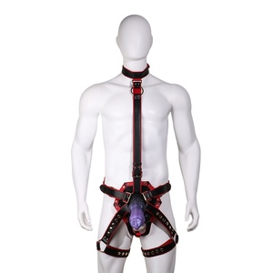 Oathfire Master Control <b>Harness</b> Body StrapOn <b>Harness</b> with Collar Belt for <b>Man</b> Bondage Sex Restraints Leather Strap Belt Pleasure - Product Image 2