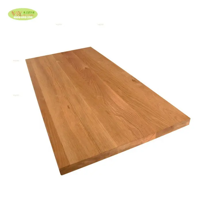 Encimera de madera de roble blanca sólida personalizada de fábrica, para restaurante/Edge, acabado de mesa