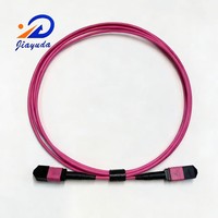 Elite Low Loss 12-Fiber MPO to MPO Fiber Optic Patch Cord OM4 50/125um Multimode Trunk Cable for 100G 400G Data Center