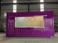 Conteneur mobile préfabriqué de 20 pieds pour restaurant, kiosque de restauration rapide, mini-conteneur d'expédition pour café-restaurant en vente
