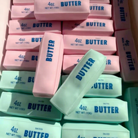 Mini jouet anti-stress en silicone souple et populaire, en forme de bâton de beurre Vaseline, fromage et banane, à rebond lent