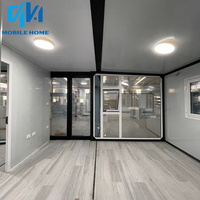 Vente chaude Maison conteneur en acier pliable avec chambre à coucher et toilettes Prêt à expédier 20 FT 40 FT Villa extensible Prévention des termites
