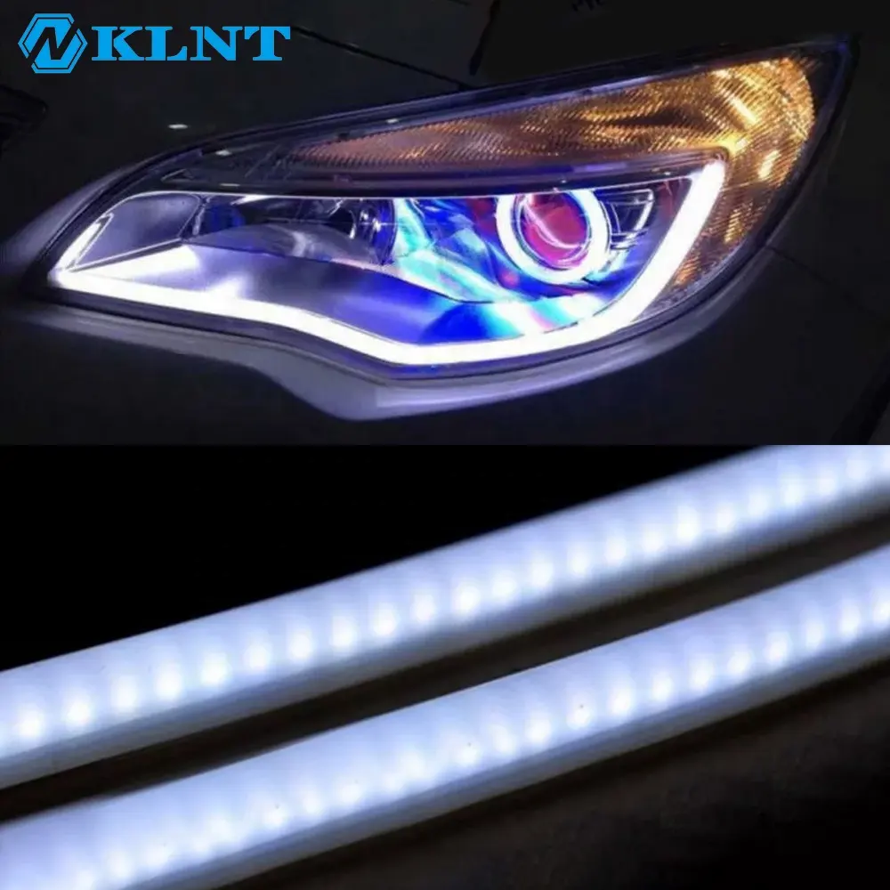 Auto DaytimeランニングライトFlexible Tube Strip Style Tear Strip Car LED Bar Headlightターン信号車のledライトバー柔軟な