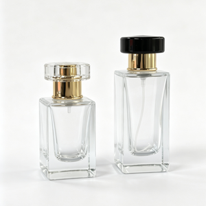 Botella de Perfume Coquette Square <span class=keywords><strong>con</strong></span> Base Gruesa, 30ml 50ml 100ml, Botella de Vidrio para Fragancias <span class=keywords><strong>con</strong></span> Caja Personalizada - Product Image 1