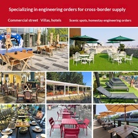 Tables et chaises d'extérieur en aluminium moulé, design moderne et minimaliste pour balcons, jardins, villas, rues urbaines, hôtels, maisons d'hôtes