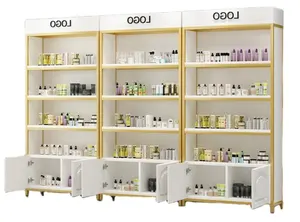 Personalizado personalizado prateleiras racking armazenamento madeira loja varejo exposição perfume cosméticos exposição prateleira armário vitrine rack