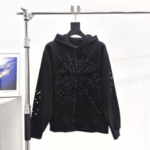 Sweat-shirt à capuche pour homme, imprimé géométrique <span class=keywords><strong>gris</strong></span> <span class=keywords><strong>Beluga</strong></span>, style gothique streetwear, coton lourd de haute qualité 420 grammes - Product Image 2