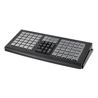 Precio de fábrica, teclado POS de membrana programable de 81 teclas, teclado lector de tarjetas magnéticas, interfaz USB + PS/2 KB81MS