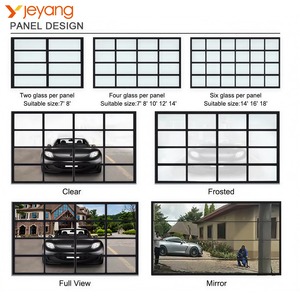<span class=keywords><strong>Porte</strong></span> <span class=keywords><strong>de</strong></span> <span class=keywords><strong>garage</strong></span> moderne en métal isolé <span class=keywords><strong>de</strong></span> style américain et européen, personnalisable, 16 pieds, avec vitrage, dimensions standard 9x8, 10x8, 16x8 pour la maison - Product Image 2