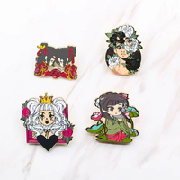 Badges en métal émaillé personnalisés professionnels, style dessin animé, épingles de revers personnalisées, épingles émaillées anime en gros