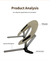 Table de massage pliable réglable et durable avec repose-tête en aluminium |   Support de tête professionnel pour lit de spa
