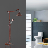 Ensemble de robinets de douche rétro en laiton doré royal, mitigeur de douche classique vintage avec pomme de douche téléphonique Shattaf