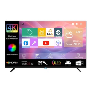 Televisor LED Inteligente 4K Certificado, Precio <span class=keywords><strong>de</strong></span> Fábrica, Venta al Por Mayor, 24 32 40 43 50 55 65 85 Pulgadas HDTV con Android, Wi-Fi, Multifunción - Product Image 1