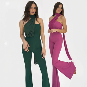 Nuevo Mono Elegante de Noche para Mujer 2024, Estilo Halter, Asimétrico, Casual, Ropa Urbana Y2K, Prenda Moldeadora de Verano - Product Image 3
