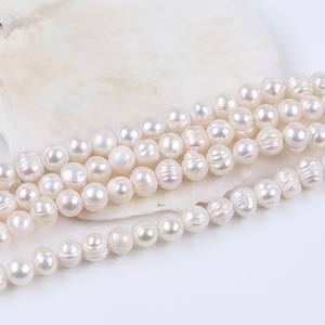 Promotion en gros : Boutons en perles d'eau douce de 7-8 mm, semi-finis, à perforer, pour accessoires de bricolage (colliers, bracelets, vêtements) - Product Image 4