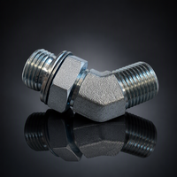 Adaptateur hydraulique réglable à joint torique, coudé à 45 degrés, 1BG4, raccord mâle BSPP 60° conique vers mâle BSP, fourni directement par l'usine de Zhuji