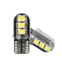 Fehlerfreie W5W 6SMD 2835 LED T10 Glühbirne Lese- und Instrumentenbeleuchtung Blinker Fahrlicht Canbus Auto-Zubehör Neue Silikon-Kuppel Autolampe