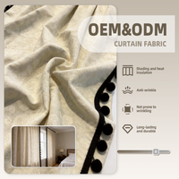 Tissu de rideau luxueux personnalisable OEM/ODM de haute qualité, occultant, aspect premium, gaufré, non tissé, pour hôtel et textile de maison