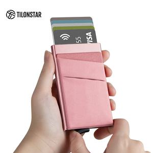 TILONSTAR TVC104 Men Women Pocket Slim Automatic Anti-theft Pop up Card Wallet Aluminum ID Credit Card Holder - Product Image 1