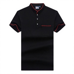 Men Short Sleeve Knitted <b>Button</b> Front Polo T-<b>Shirt</b> With Front Logo Casual Style High Quality Breathable Summer Wear - Product Image 3