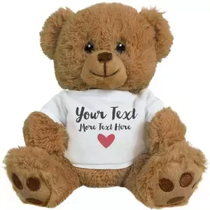 סיטונאי לוגו מותאם אישית חולצת טי דוב ממולא קטן טדי דוב צעצוע