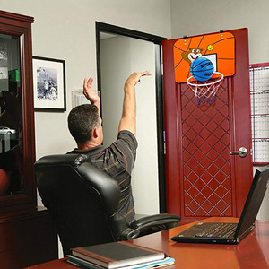 Aro de Baloncesto Plegable de Plástico para Niños, 41x31cm, con Red y Sistema de Suspensión, para Montar en la Pared - Product Image 4