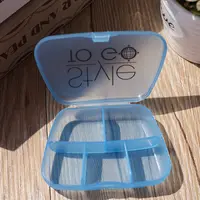 カスタムミニ5 Compartment Plastic Wallet Mini Pill PromotionためBox多色つや消しプラスチックピルボックス