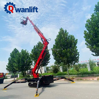 Nacelle araignée tout-terrain Wanlift avec chenilles en caoutchouc robustes et bras articulé pliable