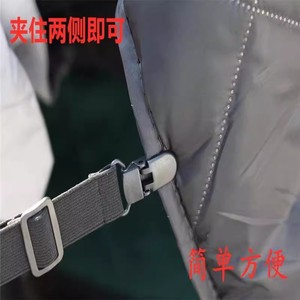 Clip coupe-vent pour auvent de tricycle, bande élastique en nylon, sangle de fixation noire pour la fixation de la housse d'auvent de véhicule - Product Image 4